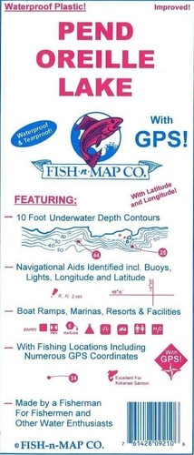Fish map pend oreille lago - pend,